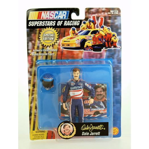 1998 Toy Biz NASCAR Superstars of Racing Series Special Edition Dale Jarrett #88 w/ Accessories Ford Quality Care  4 Inch Figure Limited Edition Collectible