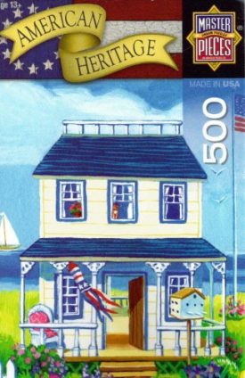 American Heritage 500 pc Puzzle Beach Cottages By Geraldine Aikman