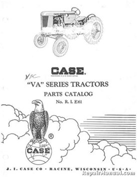 R-CA-P-VA JI Case VA Series Tractors Parts Manual (Paperback)