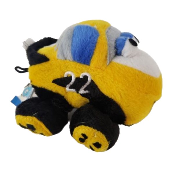 Zanies Grriggles Roamin Yellow Racer #22 Dog Squeak Toy 5"