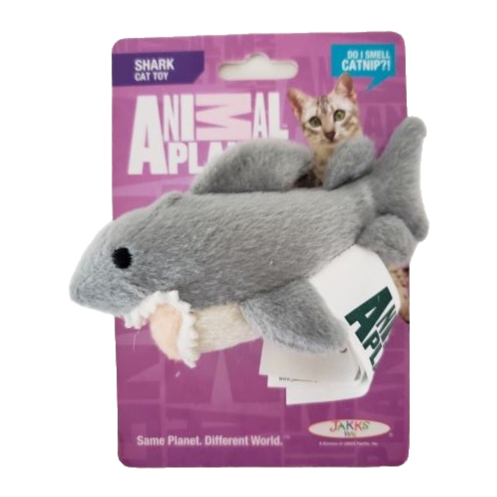 Animal Planet Shark Plush Catnip Cat Toy 3