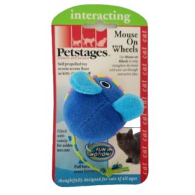 Petstages Mouse On Wheels Interactive Cat Toy 2"