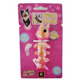 Multipet Look Who's Crawling Shiny Fish Catnip Critters 4"
