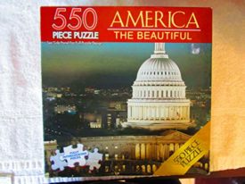 America the Beautiful US Capital 550 Piece Puzzle MADE IN USA