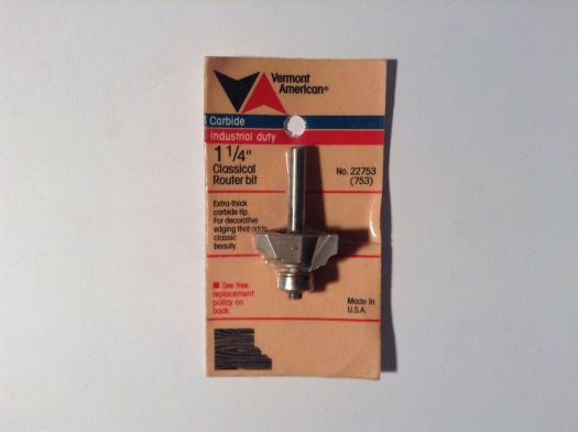 Vermont American 22753 1-1/4-Inch Carbide Classical Router Bit