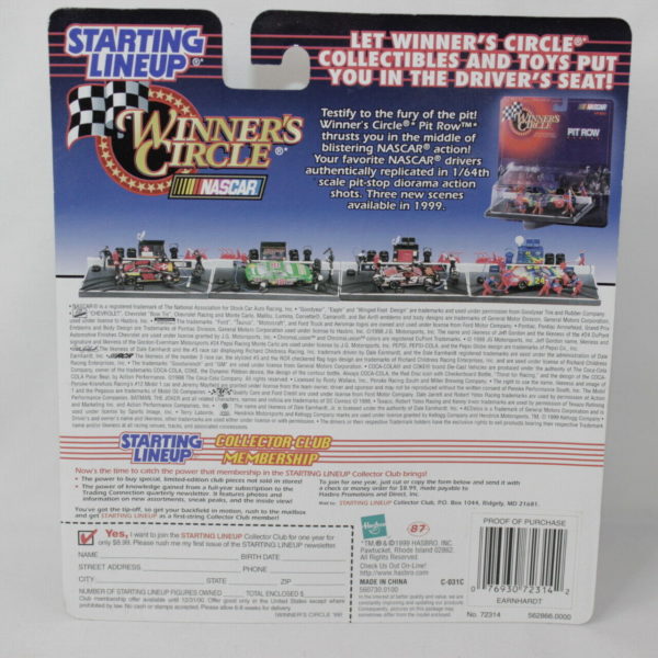 Starting Lineup Winner's Circle - Dale Earnhardt Action Figure 1999 Series