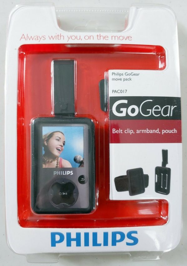 Philips GoGear Move Pack - PAC017 - Belt Clip, Armband, Pouch - Black