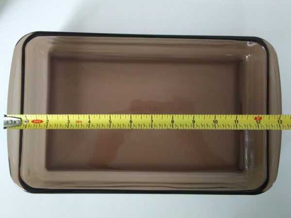 Vintage Pyrex Originals Fireside Bakeware 2 Quart Oblong Baking Dish and Decorated Metal Server 2325-F