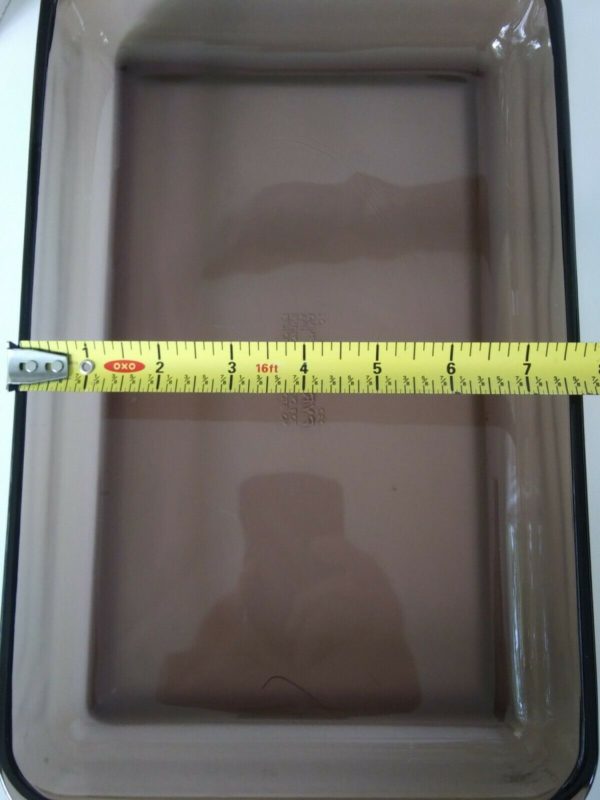 Vintage Pyrex Originals Fireside Bakeware 2 Quart Oblong Baking Dish and Decorated Metal Server 2325-F