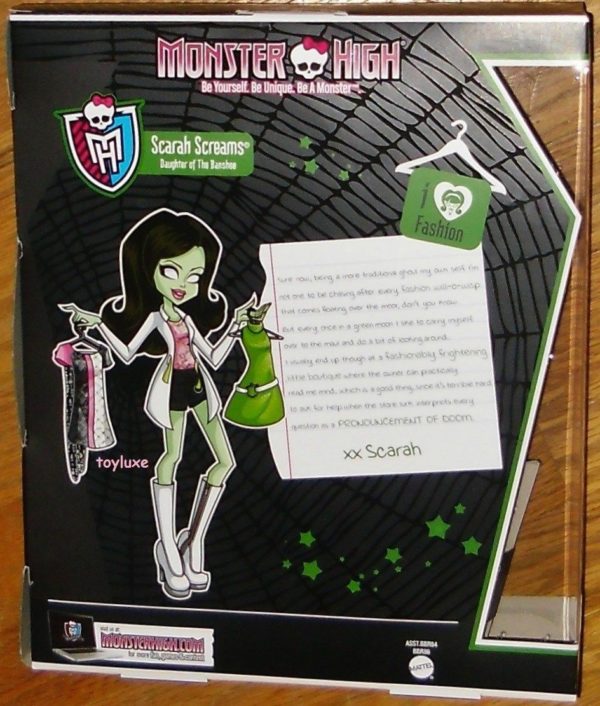 Monster High Scarah Screams Daughter of The Banshee Doll 10.5"