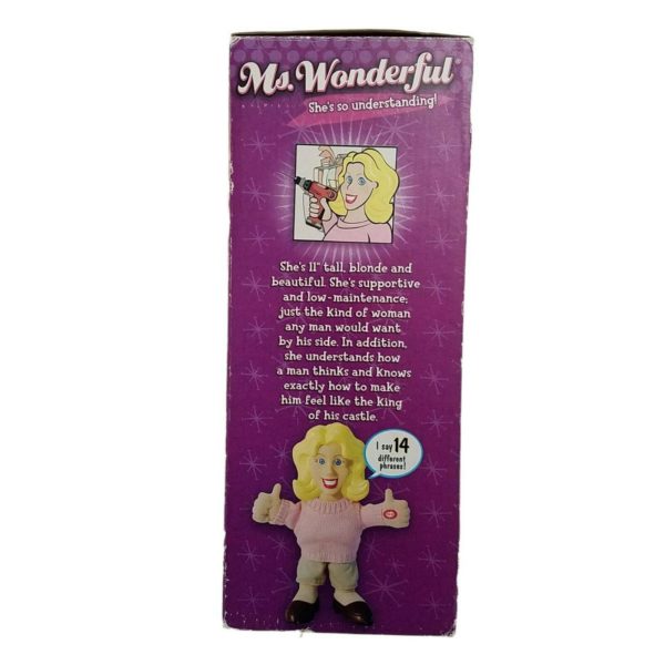 Ms Wonderful 12" Talking Plush Doll 14 Phrases Perfect Wife Gag Gift 2003