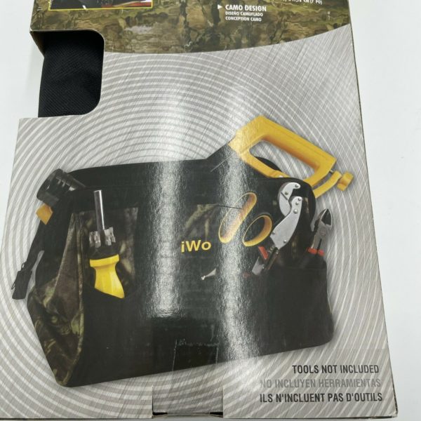 Olympia Tools Camo Design Tool Bag 7 Outer Pockets 3 Inner Pockets 12x7 Opening