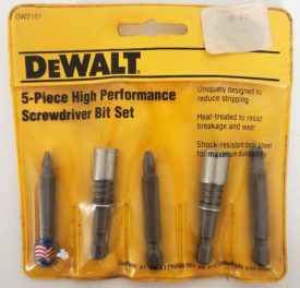 DEWALT DW2101 5 Piece 2-Inch Screwdriver and Nutdriver Blade Assortment