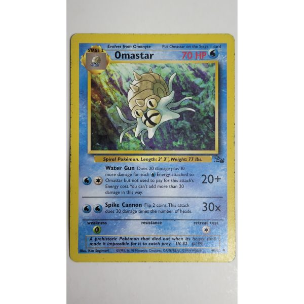 Excellent Omastar 40/62 Fossil Set Pokemon Card