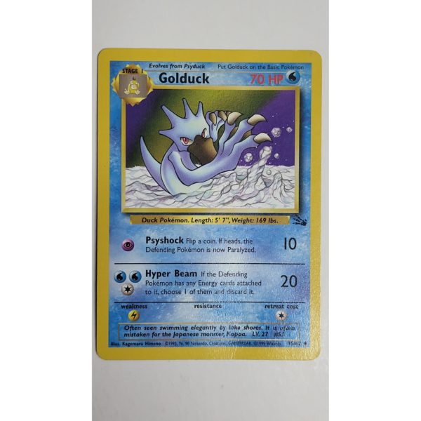 Excellent Golduck 35/62 Fossil Set Pokemon Card