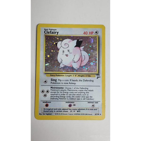 Excellent Clefairy 6/130 Base Set 2 Pokemon Card