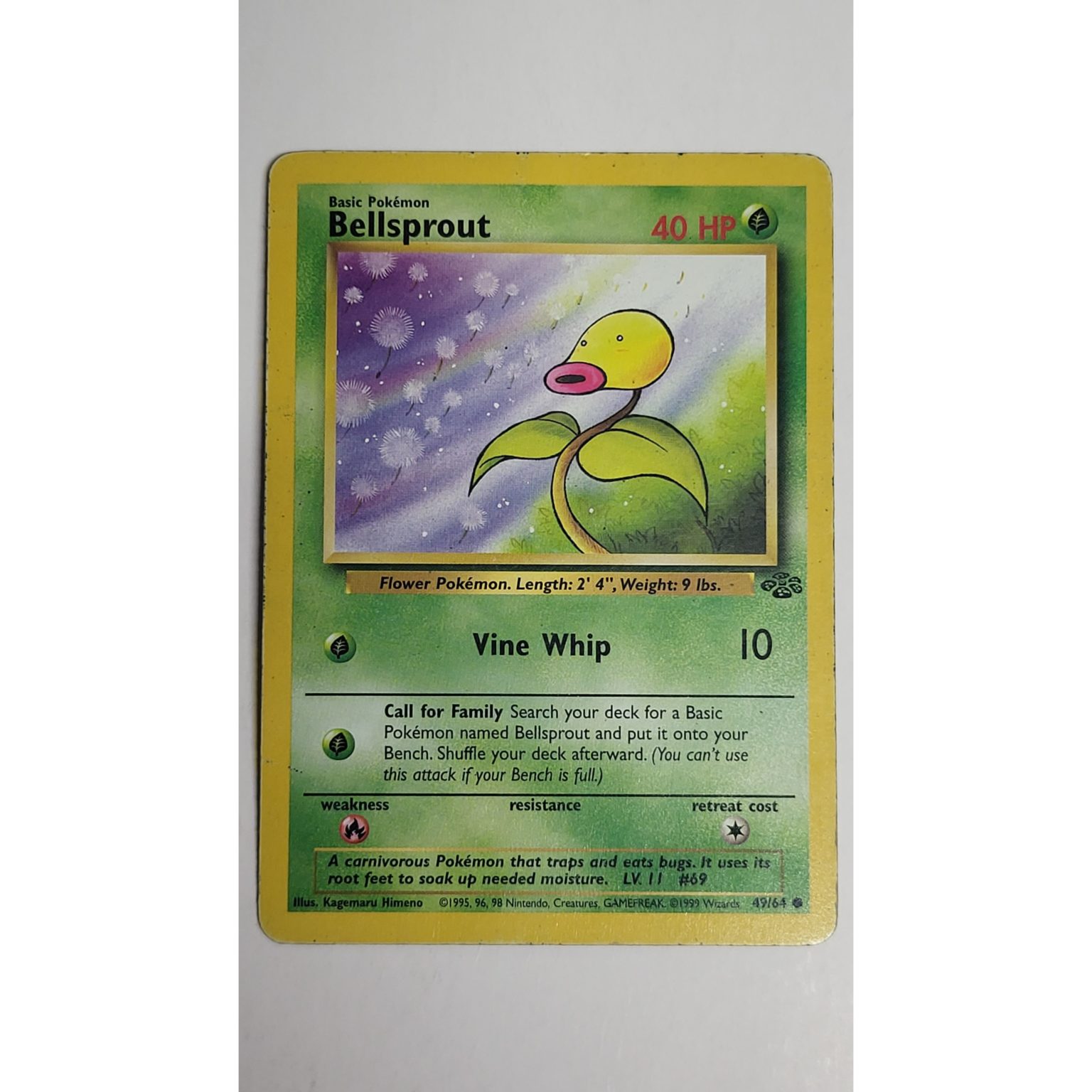 Excellent Bellsprout 49/64 Jungle Set Pokemon Card - Nokomis Bookstore ...