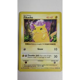 Excellent Pikachu 58/102 Base Set 2nd Printing Shadowless Pokemon Card