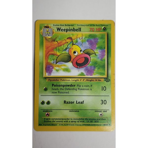Excellent Weepingbell 48/64 Jungle Set Pokemon Card