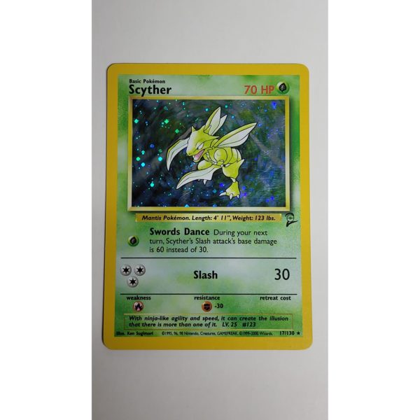 Mint Scyther 17/130 Base Set 2 Holo Pokemon Card