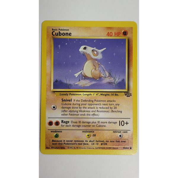 Near Mint Cubone 50/64 Jungle Set Pokemon Card
