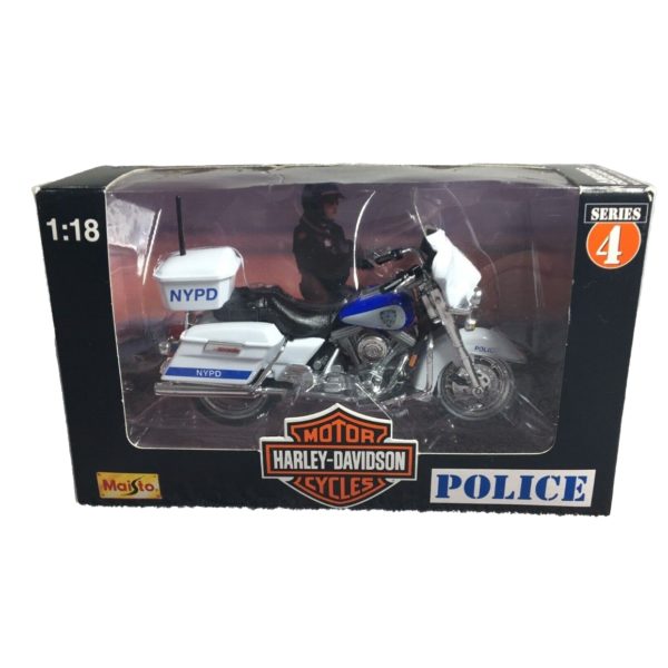 1998 Maisto Law Enforcement Series 4 NYPD Police Harley Davidson Motorcycle Diecast 1:18