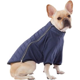 TOP PAW Packable Blue Reflective Dog Coat Size Medium