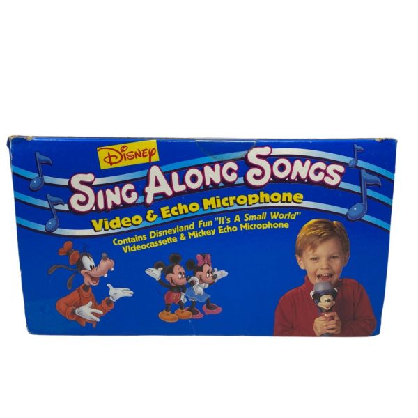 Disney Sing Along Songs VHS & Microphone Disneyland Fun Small World