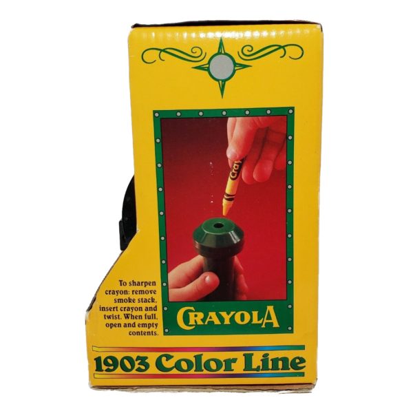 Vintage 1994 CRAYOLA 1903 COLOR LINE TRAIN Engine Crayon Holder w Sharpener