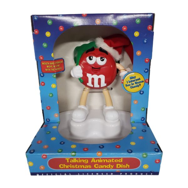 M&M's Talking Animated "RED" Christmas Candy Dish Limited Edition Collectible