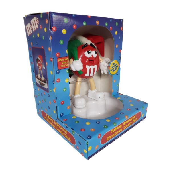 M&M's Talking Animated "RED" Christmas Candy Dish Limited Edition Collectible