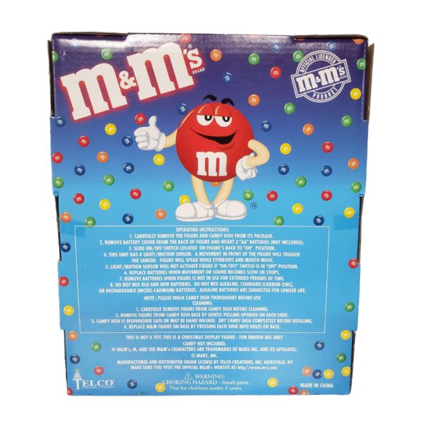 M&M's Talking Animated "RED" Christmas Candy Dish Limited Edition Collectible