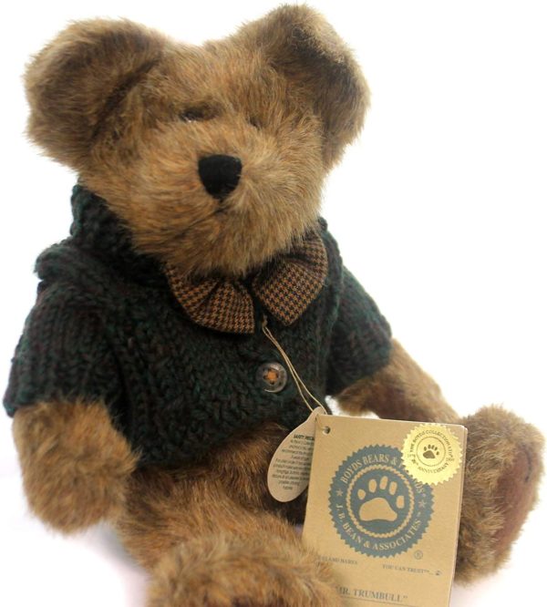 BOYDS BEARS PLUSH MR Trumbull Fabric Teddy Bear Bow Tie 918330