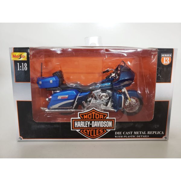 2002 Maisto Series 13 Harley Davidson FLTRSEI Blue Screamin' Eagle Road Glide Motorcycle Diecast 1:18