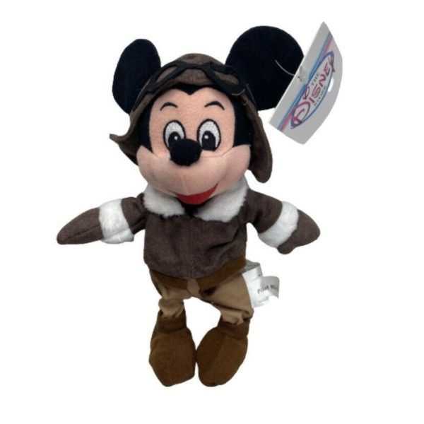 Disney Store Mini Bean Bag Plush Toy - PILOT MICKEY Mouse