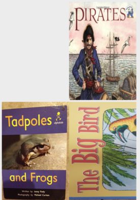 Children's Fun & Educational 4 Pack Paperback Book Bundle (Ages 3-5): Plants, Pirates, Tadpoles and frogs Alphakids, READING 2007 INDEPENDENT LEVELED READER GRADE K UNIT 5 LESSON 1 ADVANCED