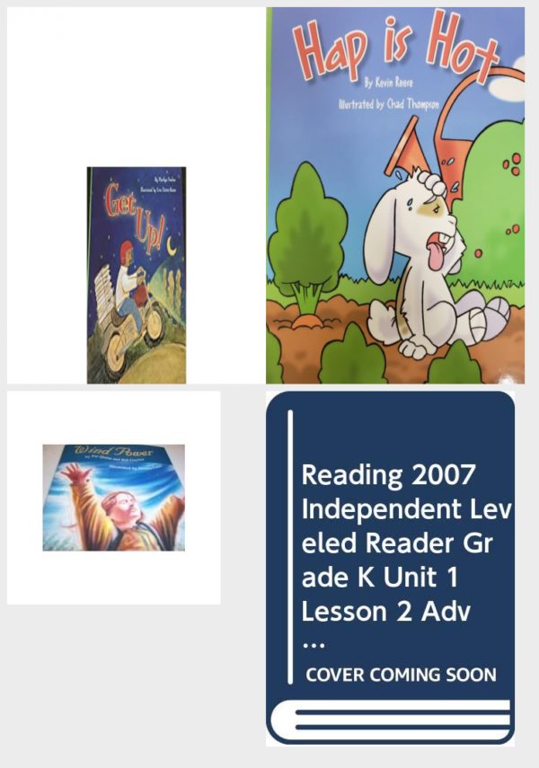 Children's Fun & Educational 4 Pack Paperback Book Bundle (Ages 3-5): Listen to Me Reader, Level 6.4: Get Up!, READING 2007 LISTEN TO ME READER GRADE K UNIT 4 LESSON 1 BELOW LEVEL: HAP IS HOT!, Wind Power, Reading 2007 Independent Leveled Reader Grade K Unit 1 Lesson 2 Pam