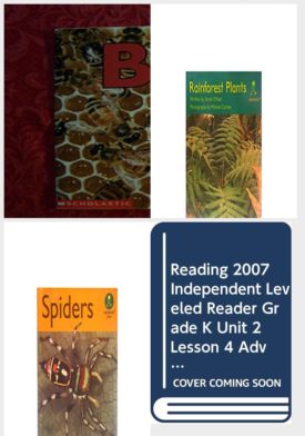 Children's Fun & Educational 4 Pack Paperback Book Bundle (Ages 3-5): Bees Time-to-Discover, Rainforest plants Alphakids, Spiders Alphakids Plus, READING 2007 INDEPENDENT LEVELED READER GRADE K UNIT 2 LESSON 4 ADVANCED