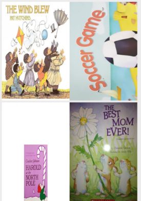 Children's Fun & Educational 4 Pack Paperback Book Bundle (Ages 3-5): The Wind Blew, READING 2007 LISTEN TO ME READER GRADE K UNIT 2 LESSON 2 BELOW LEVEL: SOCCER GAME, Harold at the North Pole: A Christmas journey with the purple crayon, The Best Mom Ever! Originally titled Just for You!