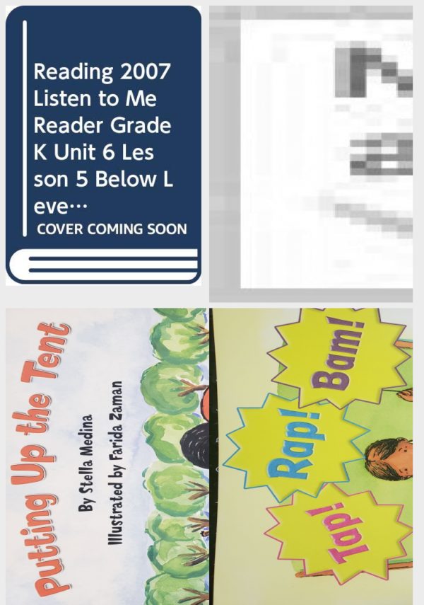 Children's Fun & Educational 4 Pack Paperback Book Bundle (Ages 3-5): Reading 2007 Listen to Me Reader, Grade K, Unit 6, Lesson 5, Below Level: The Big Bug, Flips & Tips: Fun Advice from Todays Top Skaters & Gymnasts, Reading 2007 Independent Leveled Reader Grade K Unit 6 Lesson 5 Putting Up the Tent, Reading 2007 Kindergarten Student Reader Grade K Unit 3 Lesson 2 on Level Tap! Rap! Bam!