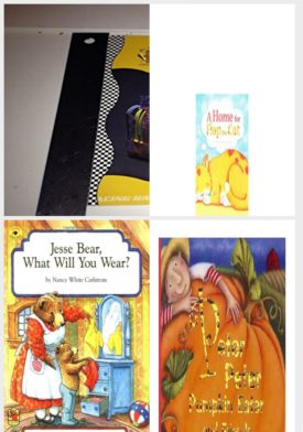 Children's Fun & Educational 4 Pack Paperback Book Bundle (Ages 3-5): Racing with NASCAR, Reading 2007 Kindergarten Student Reader Grade K Unit 4 Lesson 3 on Level A Home For Flap The Cap, Jesse Bear, What Will You Wear?, Peter Peter Pumpkin Eater and Friends