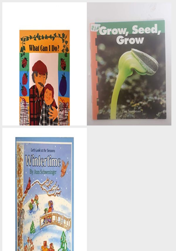 Children's Fun & Educational 4 Pack Paperback Book Bundle (Ages 3-5): Grt Bl What Can I Do? Is Greetings! Blue Level, Grow, Seed, Grow, Wintertime Lets Look at the Seasons, READING 2007 LISTEN TO ME READER GRADE K UNIT 3 LESSON 5 BELOW LEVEL Dots, Dots, Dots