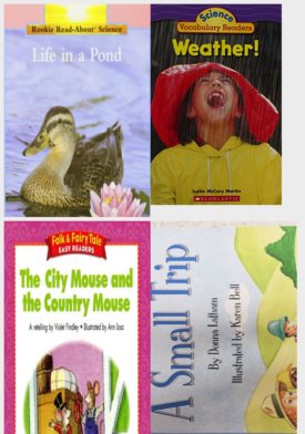 Children's Fun & Educational 4 Pack Paperback Book Bundle (Ages 3-5): Life In A Pond Rookie Read-About Science: Habitats and Ecosystems, Weather! Science Vocabulary Readers, The City Mouse and the Country Mouse Folk & Fairy Tale Easy Readers, READING 2007 INDEPENDENT LEVELED READER GRADE K UNIT 6 LESSON 3 ADVANCED