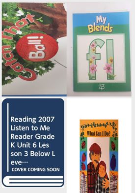 Children's Fun & Educational 4 Pack Paperback Book Bundle (Ages 3-5): READING 2007 INDEPENDENT LEVELED READER GRADE K UNIT 5 LESSON 6 ADVANCED, My Blends FL My Blends, FL, Reading 2007 Listen to Me Reader, Grade K, Unit 6, Lesson 3, Below Level: Gus and His Bus, Grt Bl What Can I Do? Is Greetings! Blue Level
