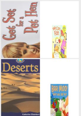 Children's Fun & Educational 4 Pack Paperback Book Bundle (Ages 3-5): READING 2007 LISTEN TO ME READER GRADE K UNIT 4 LESSON 6 BELOW LEVEL: Get Set for a Pet Hen, READING 2007 KINDERGARTEN STUDENT READER GRADE K UNIT 3 LESSON 4 ON LEVEL We Can Fan, Deserts Mapping Earthforms, Baa! Moo! What Will We Do? Lets Read Together