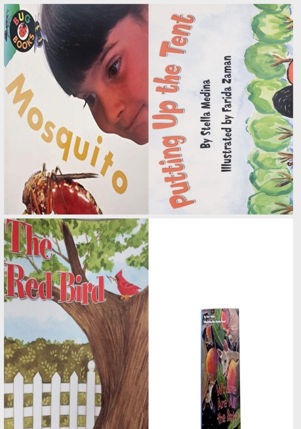 Children's Fun & Educational 4 Pack Paperback Book Bundle (Ages 3-5): Mosquito Bug Books, Reading 2007 Independent Leveled Reader Grade K Unit 6 Lesson 5 Putting Up the Tent, Reading 2007 Listen to Me Reader, Grade K, Unit 6, Lesson 6, Below Level: The Red Bird, READING 2007 INDEPENDENT LEVELED READER GRADE K UNIT 6 LESSON 4 ADVANCED