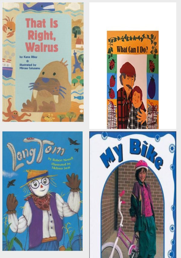 Children's Fun & Educational 4 Pack Paperback Book Bundle (Ages 3-5): READING 2000 LEVELED READER 1.19A THAT IS RIGHT, WALRUS, Grt Bl What Can I Do? Is Greetings! Blue Level, READING 2000 LEVELED READER 1.17B LONG TOM Scott Foresman Reading: Blue Level, My Bike