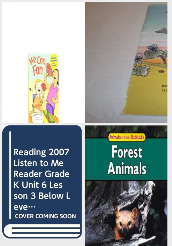 Children's Fun & Educational 4 Pack Paperback Book Bundle (Ages 3-5): READING 2007 KINDERGARTEN STUDENT READER GRADE K UNIT 3 LESSON 4 ON LEVEL We Can Fan, Noodle y Lou/ Noodle & Lou Cheerios, Reading 2007 Listen to Me Reader, Grade K, Unit 6, Lesson 3, Below Level: Gus and His Bus, Forest Animals Animals in Their Habitats