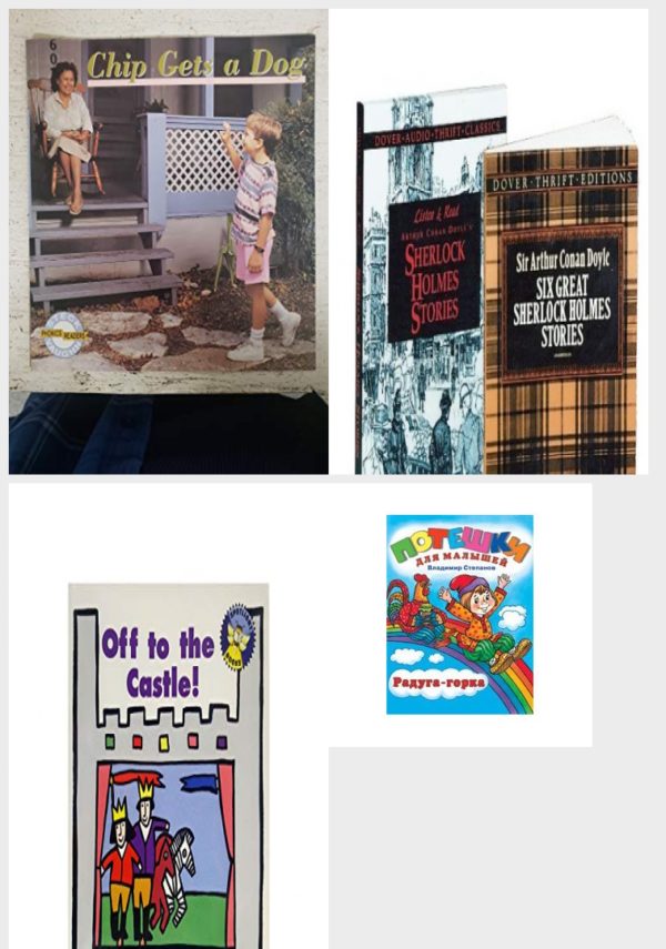 Children's Fun & Educational 4 Pack Paperback Book Bundle (Ages 3-5): Chip Gets a Dog-Phonics, Listen & Read Sherlock Holmes Stories Jul 10, 1997 Doyle, Sir Arthur Conan, Off to the Castle Spotlight Books Easy Readers, Theme 11: Act It Out!, Raduga-gorka Russian