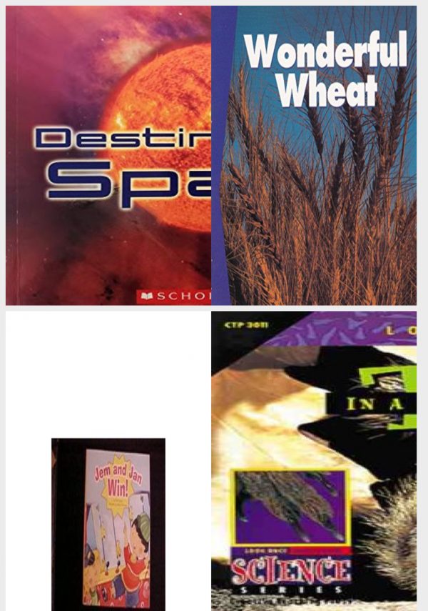 Children's Fun & Educational 4 Pack Paperback Book Bundle (Ages 3-5): Destination: Space, Wonderful Wheat Newbridge Discovery Links, Reading 2007 Kindergarten Student Reader Grade K Unit 5 Lesson 1 on Level Jem and Jean Win!, In a Tree Look Once, Look Again Science Series